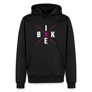 Vélo sans roues vélo à l’épreuve des selles - Sweat à capuche Premium bio Homme - noir - Devant - Nico (187cm)