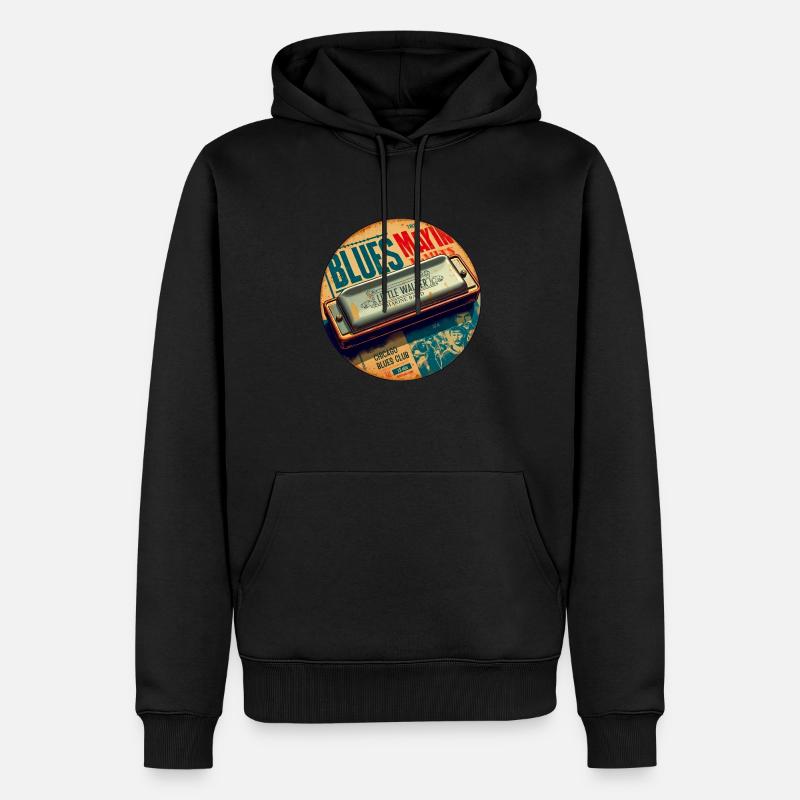 Chicago Blues Tribute - Sweat à capuche Premium bio Homme - noir