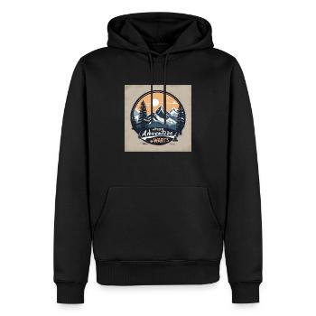 Mountain Warts - Männer Premium Bio Hoodie - Schwarz - Vorne - Nico (187cm)