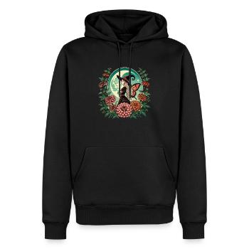 Fee Hexe - Männer Premium Bio Hoodie - Schwarz - Vorne - Nico (187cm)