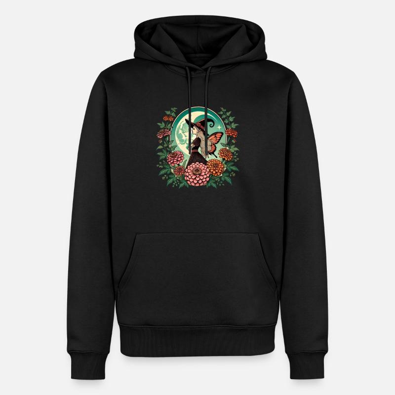 Fée Sorcière - Sweat à capuche Premium bio Homme - noir