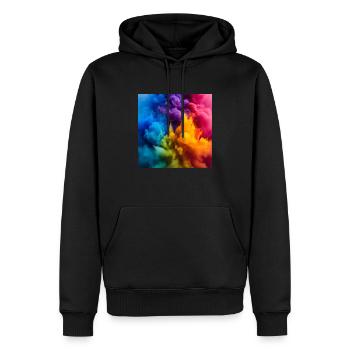 Explosion de couleurs : une touche créative de couleurs Amateurs d’art - Sweat à capuche Premium bio Homme - noir - Devant - Nico (187cm)