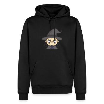 Sorcière en colère - Sweat à capuche Premium bio Homme - noir - Devant - Nico (187cm)
