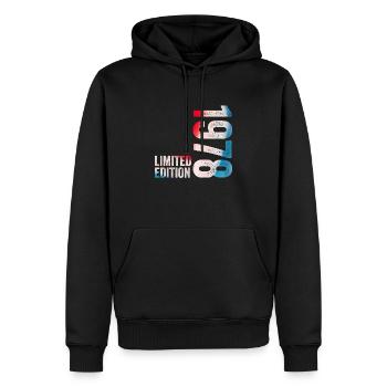 1978 Limited Edition Birthday Gift 1978 - Men’s Premium Organic Hoodie - black - Front - Nico (187cm)