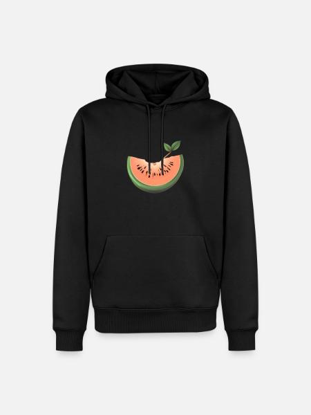 Pastèque, Melon, Fruit, Fruit - Sweat à capuche Premium bio Homme - noir