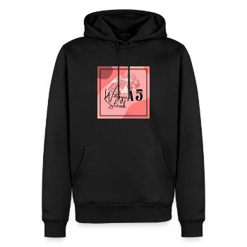 Wagyu STEAK - Männer Premium Bio Hoodie - Schwarz - Vorne - Nico (187cm)