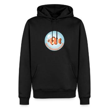 Nur herumalbern - Männer Premium Bio Hoodie - Schwarz - Vorne - Nico (187cm)