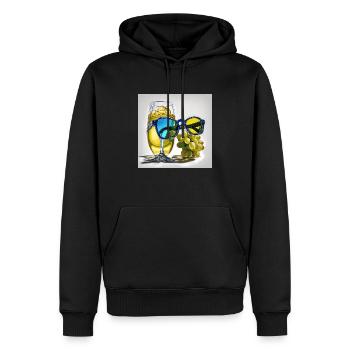 ALL WE NEED IS SUMMER - Männer Premium Bio Hoodie - Schwarz - Vorne - Nico (187cm)