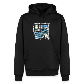 Automotive 350z jdm - Men’s Premium Organic Hoodie - black - Front - Nico (187cm)