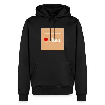 commit yourself - Men’s Premium Organic Hoodie - black - Front - Nico (187cm)