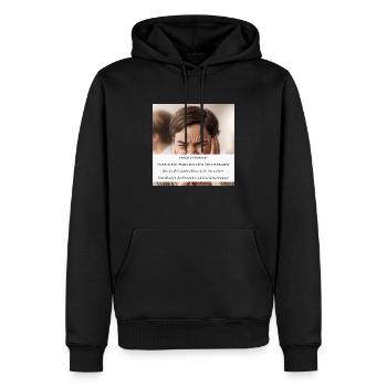 Ich leide an Misophonie - Männer Premium Bio Hoodie - Schwarz - Vorne - Nico (187cm)