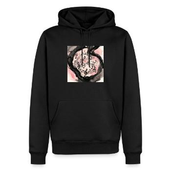 Musik schwarz Licht noten mehrere schwebend himme - Männer Premium Bio Hoodie - Schwarz - Vorne - Nico (187cm)