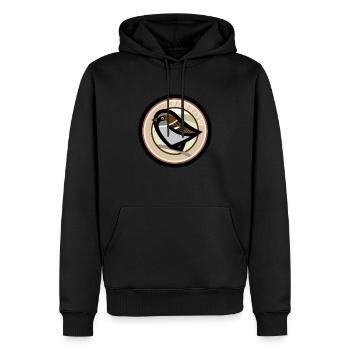 Sparrow - Men’s Premium Organic Hoodie - black - Front - Nico (187cm)