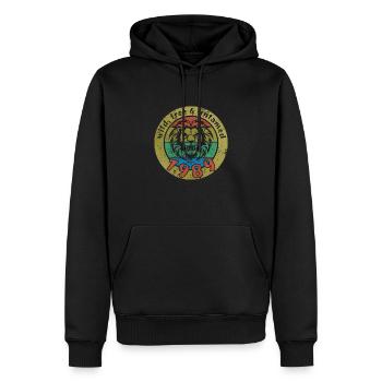 35e anniversaire Sauvage, libre et indompté depuis 1989 - Sweat à capuche Premium bio Homme - noir - Devant - Nico (187cm)