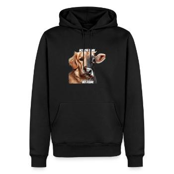 Dog and Cow - Men’s Premium Organic Hoodie - black - Front - Nico (187cm)