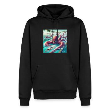 OIG2 2 173246pp1483899 - Sweat à capuche Premium bio Homme - noir - Devant - Nico (187cm)