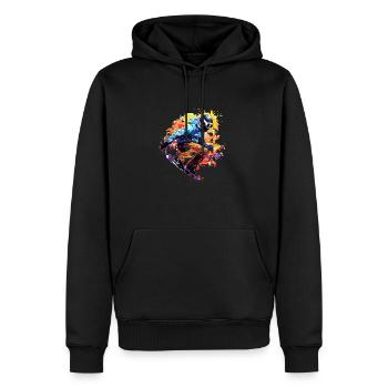 Snowboard Sport Spiel Champion Wettbewerb Zusammenfassung - Männer Premium Bio Hoodie - Schwarz - Vorne - Nico (187cm)