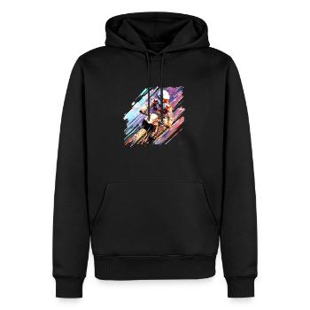 Motocross Racing Fast Speed Wettbewerb Zusammenfassung - Männer Premium Bio Hoodie - Schwarz - Vorne - Nico (187cm)