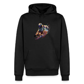 Snowboard Sport Spiel Champion Wettbewerb Zusammenfassung - Männer Premium Bio Hoodie - Schwarz - Vorne - Nico (187cm)