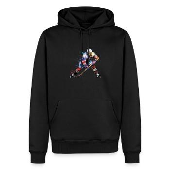 Hockey Player Sport Game Champion Competition - Men’s Premium Organic Hoodie - black - Front - Nico (187cm)