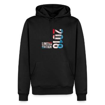 2018 Limited Edition Geburtstagsgeschenk 2018 - Männer Premium Bio Hoodie - Schwarz - Vorne - Nico (187cm)