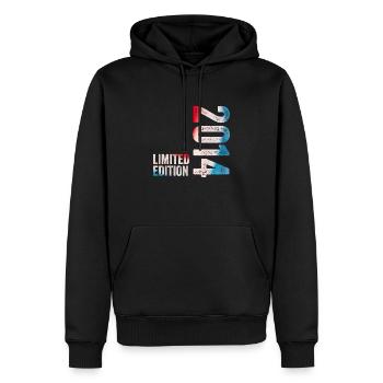 2014 Limited Edition Birthday Gift 2014 - Men’s Premium Organic Hoodie - black - Front - Nico (187cm)