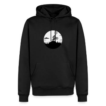 Radfahrer Fahrrad Geschenk Humor Radfahren Lustiges Fahrrad - Männer Premium Bio Hoodie - Schwarz - Vorne - Nico (187cm)