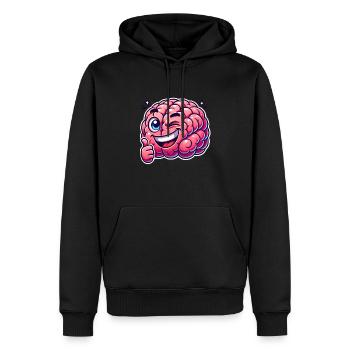 Intelligentes Gehirn - Männer Premium Bio Hoodie - Schwarz - Vorne - Nico (187cm)