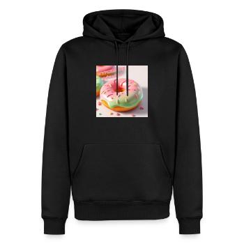 STOPFEN SIE SICH MIT MARMELADE VOLL - Männer Premium Bio Hoodie - Schwarz - Vorne - Nico (187cm)