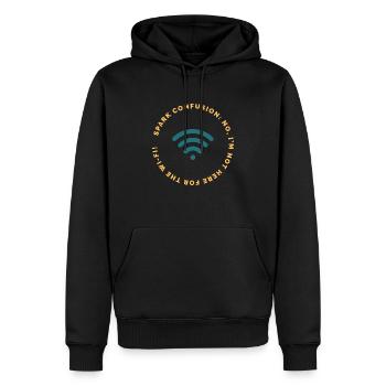 Electrician Funny Spark Confusion T-shirt Tee - Men’s Premium Organic Hoodie - black - Front - Nico (187cm)