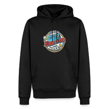 Spruch ich habe einer in der hose 002 - Männer Premium Bio Hoodie - Schwarz - Vorne - Nico (187cm)