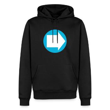 A new Look UK Reformed - Men’s Premium Organic Hoodie - black - Front - Nico (187cm)
