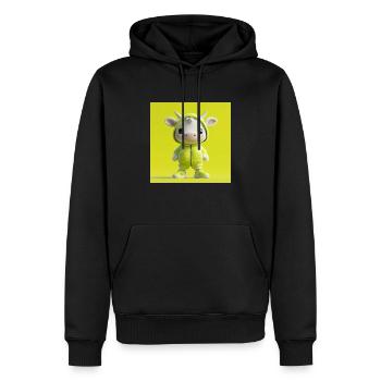 3d Character Cute Cow - Men’s Premium Organic Hoodie - black - Front - Nico (187cm)