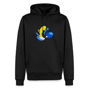 Saxophonist Wind Instrument Jazz - Men’s Premium Organic Hoodie - black - Front - Nico (187cm)