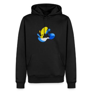 Rafting Stream - Men’s Premium Organic Hoodie - black - Front - Nico (187cm)