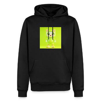 3d Character – Cute Cat - Men’s Premium Organic Hoodie - black - Front - Nico (187cm)