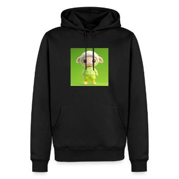 3D-Charakter - Niedliches Schaf - Männer Premium Bio Hoodie - Schwarz - Vorne - Nico (187cm)