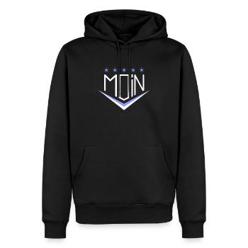 Ideal as a gift for birthdays, Christmas - Men’s Premium Organic Hoodie - black - Front - Nico (187cm)
