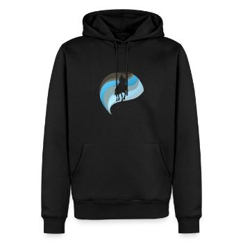 Dressurpferd Dressurreiter - Männer Premium Bio Hoodie - Schwarz - Vorne - Nico (187cm)