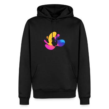 Stimme Tenor - Männer Premium Bio Hoodie - Schwarz - Vorne - Nico (187cm)