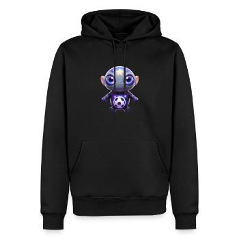 Alien mit ball - Männer Premium Bio Hoodie - Schwarz - Vorne - Nico (187cm)