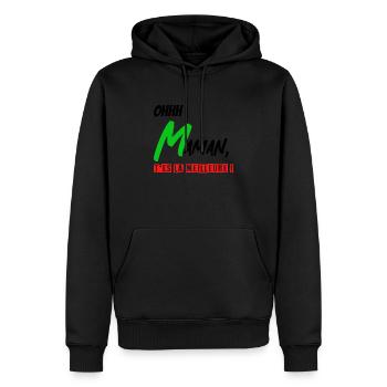 OHHHHHH MAMAN T'ES LA MEILLEURE ! - Sweat à capuche Premium bio Homme - noir - Devant - Nico (187cm)