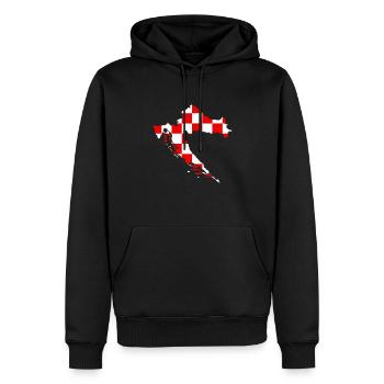 Croatie HRVATSKA Croatie HRV HR Adria Tourisme Mer - Sweat à capuche Premium bio Homme - noir - Devant - Nico (187cm)