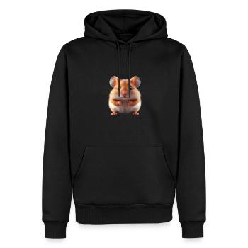 Hamster - Men’s Premium Organic Hoodie - black - Front - Nico (187cm)