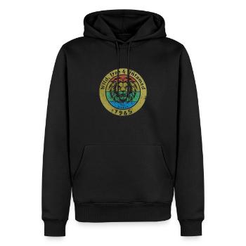 60. Geburtstag Sauvage, libre et indompté depuis 03/1965 - Sweat à capuche Premium bio Homme - noir - Devant - Nico (187cm)