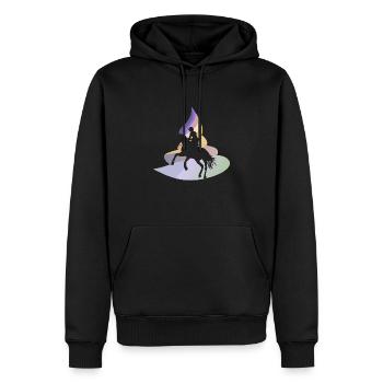 Dressage Riding Stable Rider - Men’s Premium Organic Hoodie - black - Front - Nico (187cm)