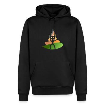 Technologie robotique - Sweat à capuche Premium bio Homme - noir - Devant - Nico (187cm)