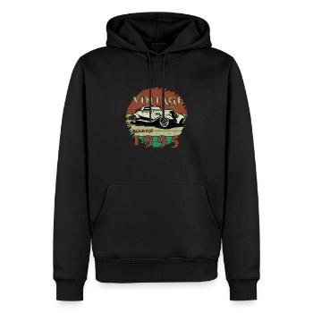 30e anniversaire - Classiques - Millésime depuis 03/1995 - Sweat à capuche Premium bio Homme - noir - Devant - Nico (187cm)