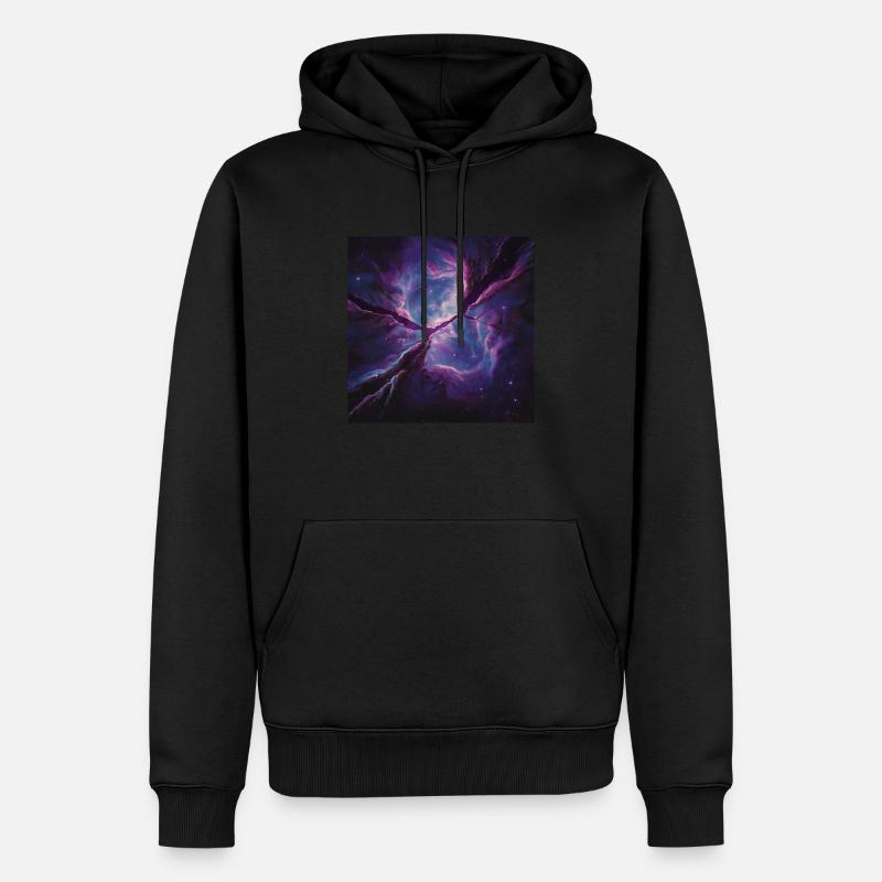 Céleste - Sweat à capuche Premium bio Homme - noir