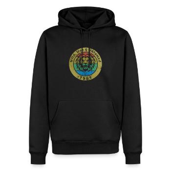 44th birthday Wild, free & untamed since 04/1981 - Men’s Premium Organic Hoodie - black - Front - Nico (187cm)